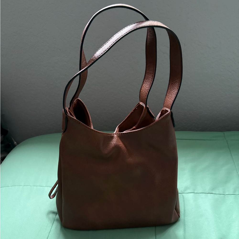 Brown Leather Shoulder Bag